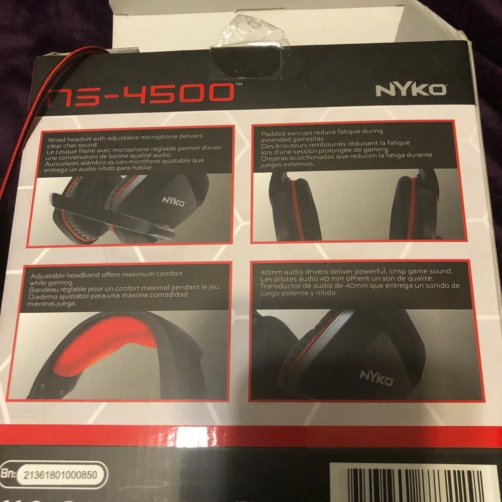 NS-4500 Wired Headset for Nintendo Switch - Black and Red